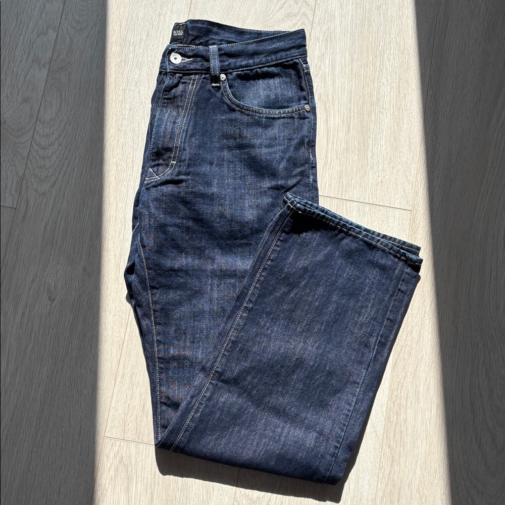 Hugo Boss Straight Leg Blue Denim Jeans